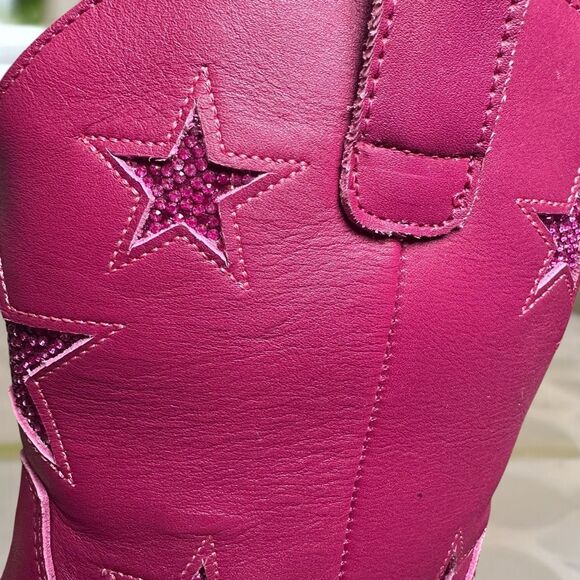 Dingo Star Struck Cowboy Boots Fuchsia Pink Leather Western Rodeo Women’s Size 7 - Picture 4 of 15
